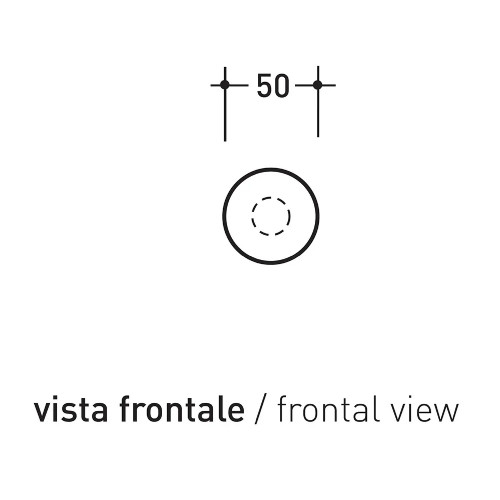 Portasalviette Hoop piccolo 5 cm in cromo - Flaminia