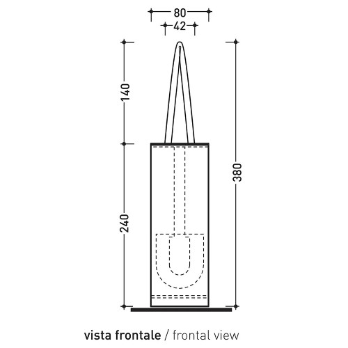 Porta scopino da appoggio Fold in cromo - Flaminia