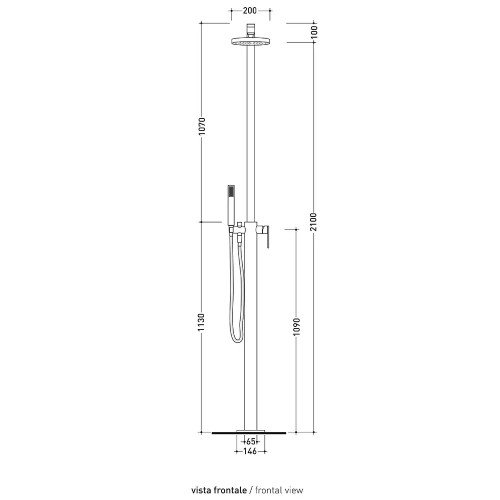 Erogatore doccia freestanding One con miscelatore - Flaminia