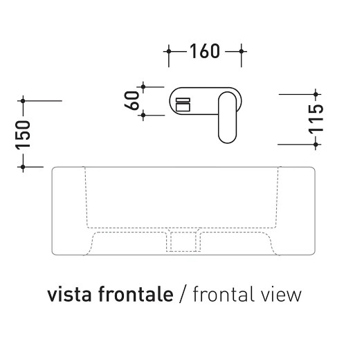 Miscelatore monocomando incasso One con placca cromo - Flaminia