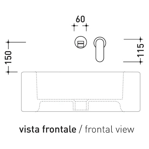 Miscelatore monocomando a parete One cromo - Flaminia