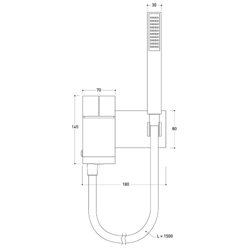 Miscelatore doppio comando SI incasso con deviatore cromo - Flaminia