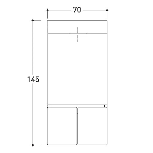 Miscelatore doppio comando a parete per lavabo SI UP cromo - Flaminia