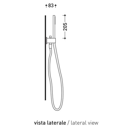 Miscelatore doccia monocomando Nokè con deviatore cromo - Flaminia