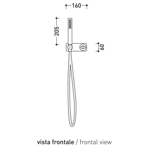 Miscelatore doccia monocomando Nokè con deviatore cromo - Flaminia