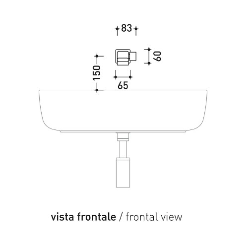 Miscelatore monocomando a parete Nokè per lavabo cromo – Flaminia