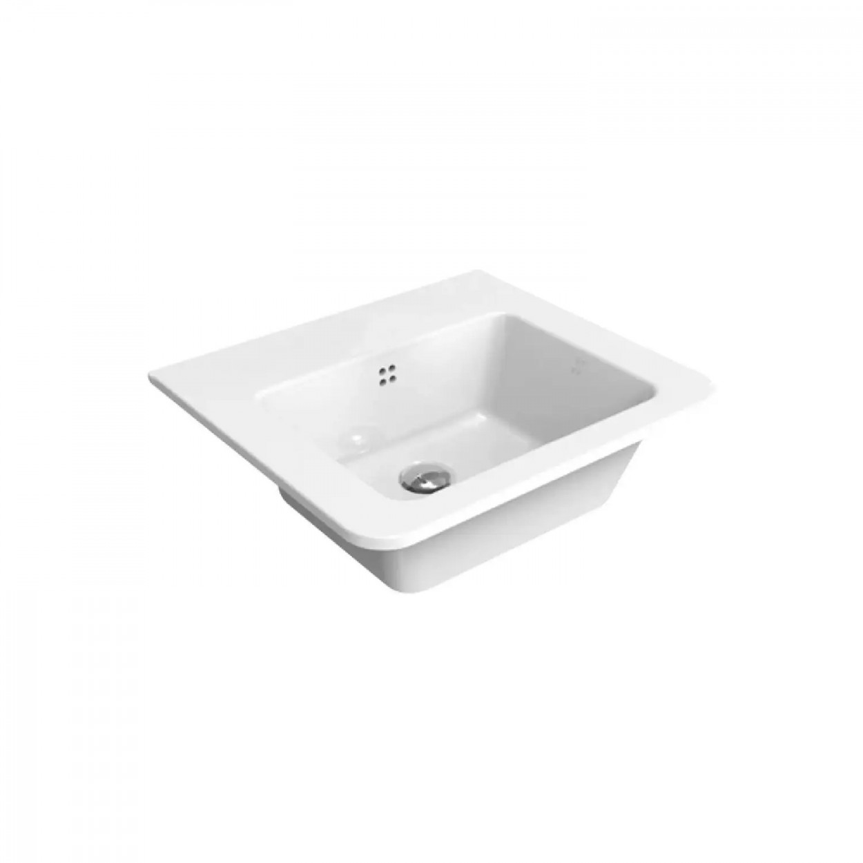 Lavabo da appoggio o sospeso Volo 52 cm bianco lucido - Flaminia