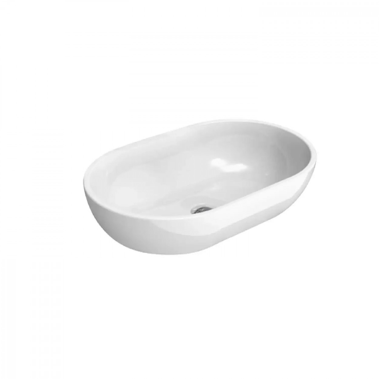 Lavabo da appoggio Pass 62 cm bianco lucido - Flaminia