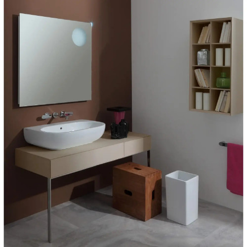 Lavabo da appoggio o sospeso Pass 72 cm bianco lucido - Flaminia