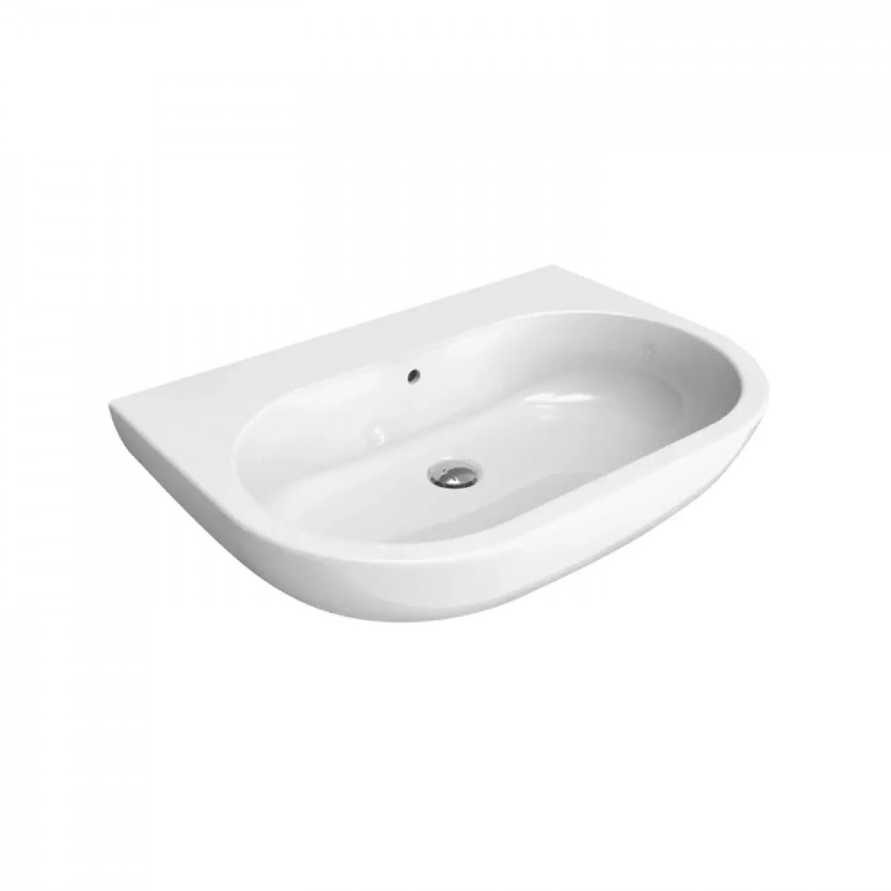 Lavabo da appoggio o sospeso Pass 72 cm bianco lucido - Flaminia