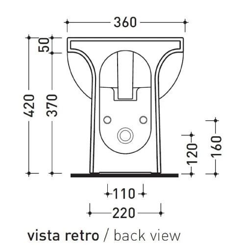 Bidet a terra filomuro monoforo Quick con troppopieno bianco lucido -