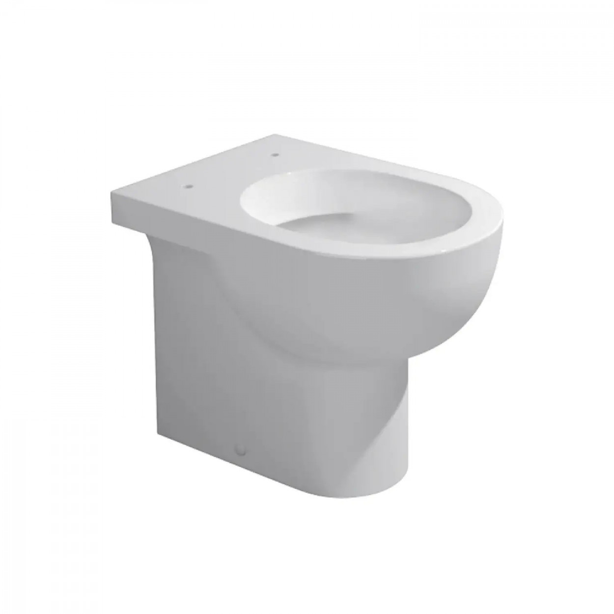 Vaso a terra filomuro Quick Plus con sistema goclean® bianco lucido -