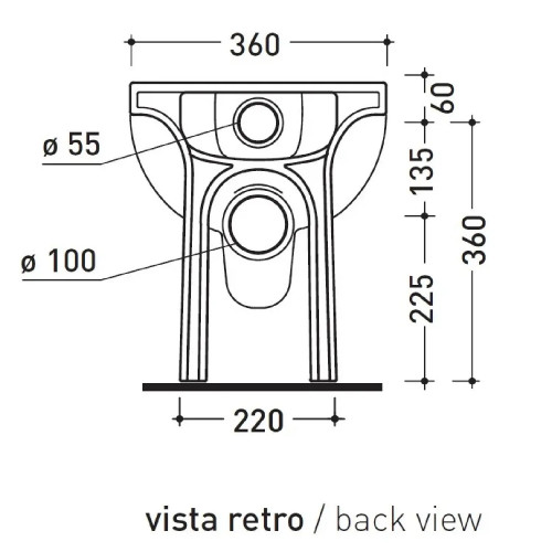 Vaso a terra filomuro Quick Plus con sistema goclean® bianco lucido -