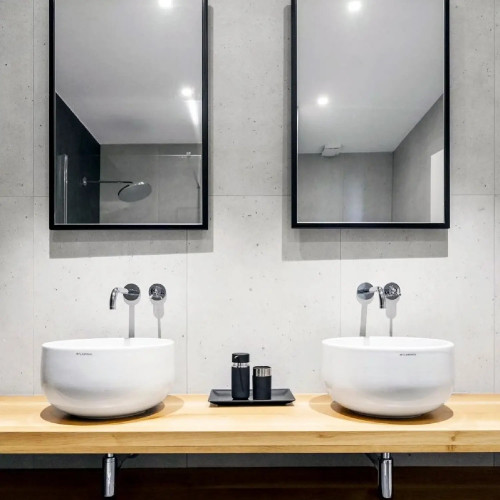 Lavabo da appoggio Saltodacqua senza troppopieno 42 cm bianco lucido -