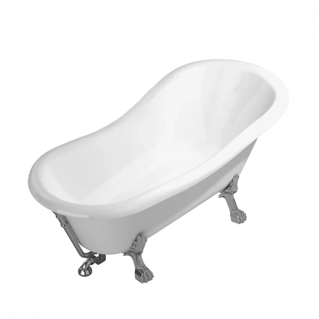 Vasca da bagno freestanding Evergreen in crystal-tech 170 cm bianco lu