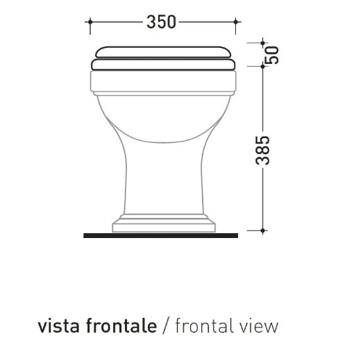 Coprivaso con sgancio rapido e discesa rallentata Efi bianco lucido -