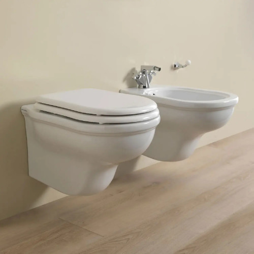 Bidet sospeso monoforo Efi con troppopieno bianco lucido – Flaminia
