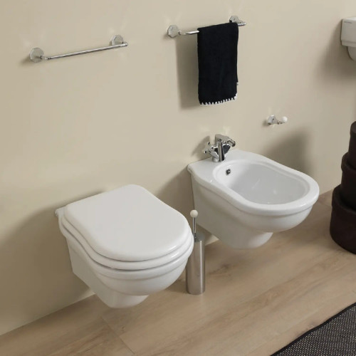 Bidet sospeso monoforo Efi con troppopieno bianco lucido – Flaminia