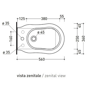 Bidet a terra filomuro monoforo Efi con troppopieno bianco lucido – Fl 2