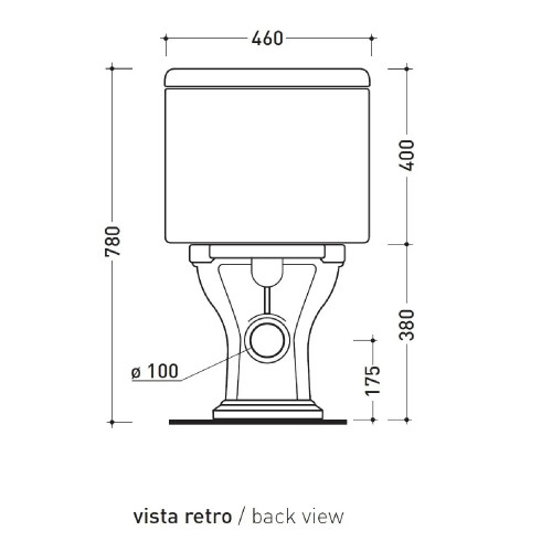 Vaso monoblocco Efi con scarico a pavimento bianco lucido – Flaminia