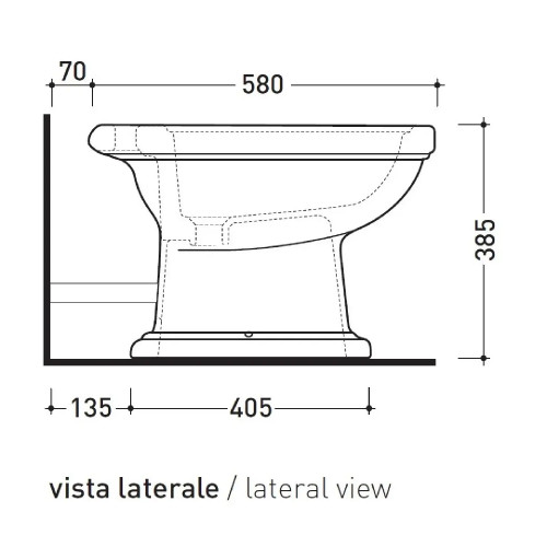 Bidet a terra monoforo Efi con troppopieno bianco lucido – Flaminia