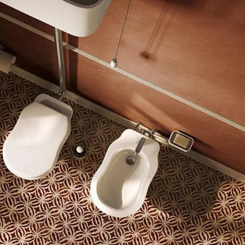 Bidet a terra monoforo Efi con troppopieno bianco lucido – Flaminia