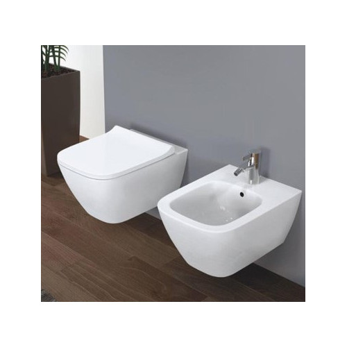 Vaso Wc sospeso serie Smyle square bianco lucido Geberit