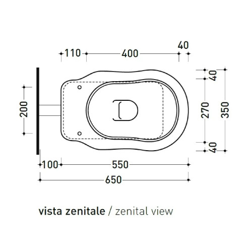 Vaso WC a terra filomuro Efi con scarico pavimento bianco lucido – Fla