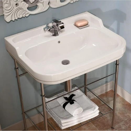 Lavabo da appoggio o sospeso Efi 70 cm bianco lucido – Flaminia