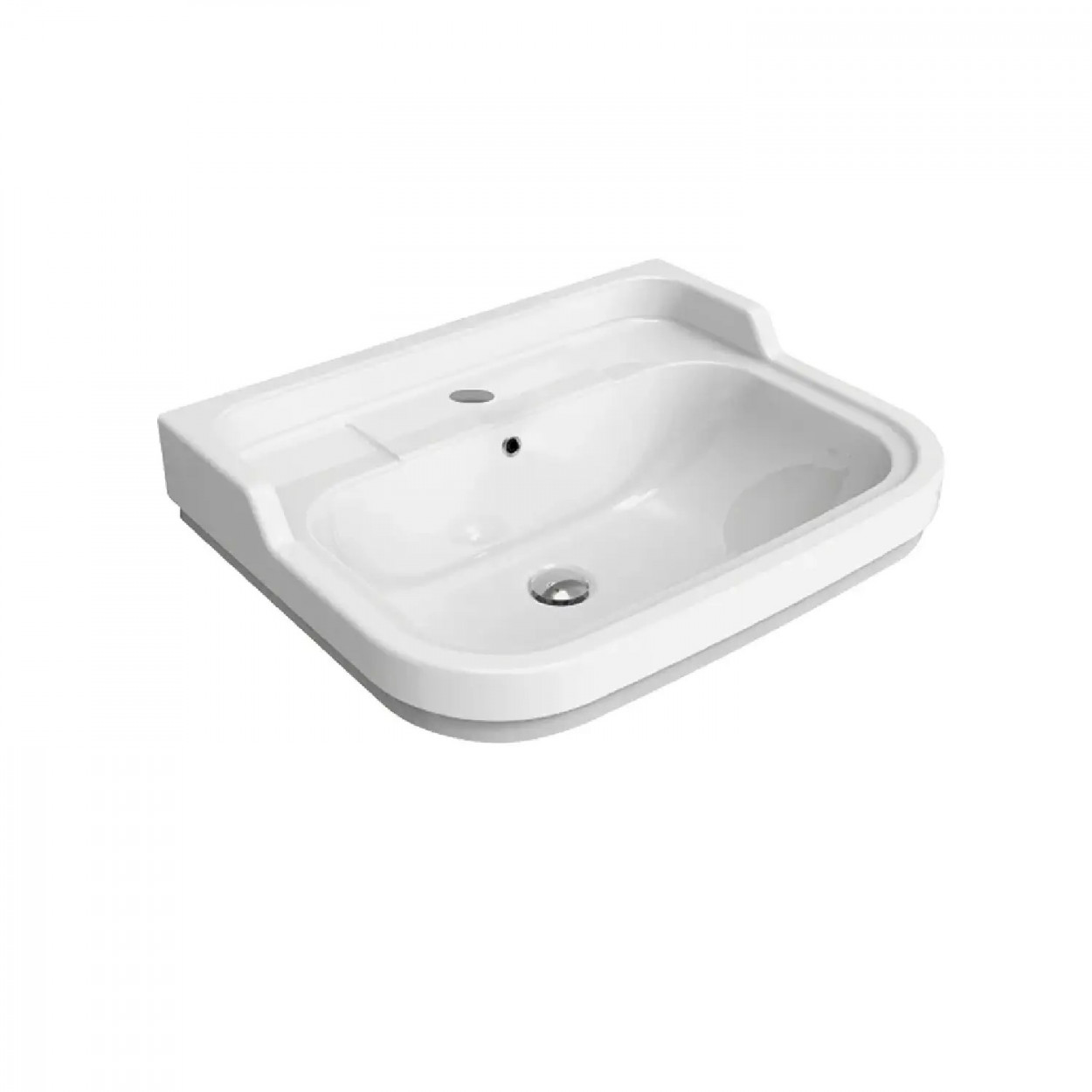 Lavabo sospeso o su colonna Efi 64 cm con troppopieno bianco lucido -