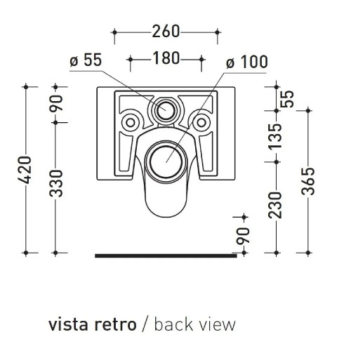 Vaso WC sospeso Nile con sistema goclean® bianco lucido - Flaminia
