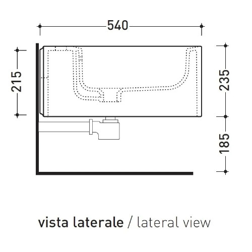 Bidet sospeso monoforo Nile con troppopieno bianco lucido – Flaminia