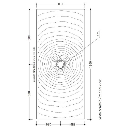 Piatto doccia rettangolare Water Drop 160x70 cm - Flaminia | Design el