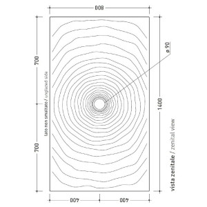 Piatto doccia rettangolare Water Drop 140x80 cm - Flaminia | Design es 2
