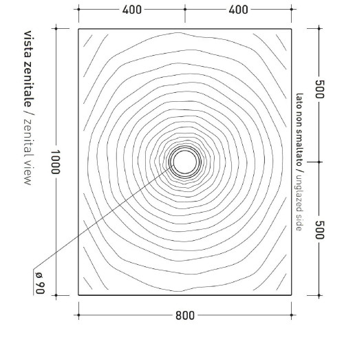 Piatto doccia rettangolare Water Drop 100x80 cm - Flaminia