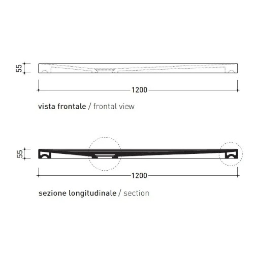 Piatto doccia rettangolare Water Drop 120x80 cm - Flaminia