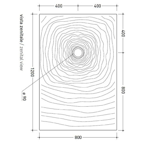 Piatto doccia rettangolare Water Drop 120x80 cm - Flaminia
