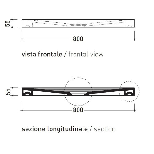 Piatto doccia Water Drop 80x80 cm - Flaminia