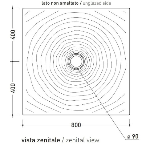 Piatto doccia Water Drop 80x80 cm - Flaminia