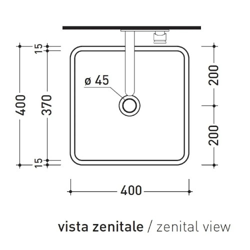 Lavabo a colonna Monowash 40 cm - Flaminia