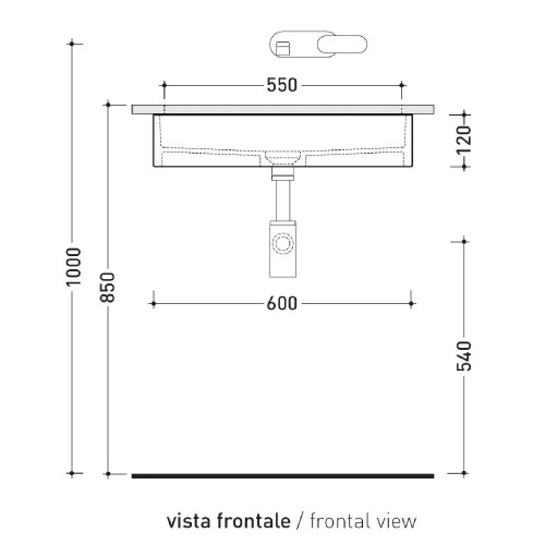 Lavabo sottopiano Miniwash 60 cm - Flaminia