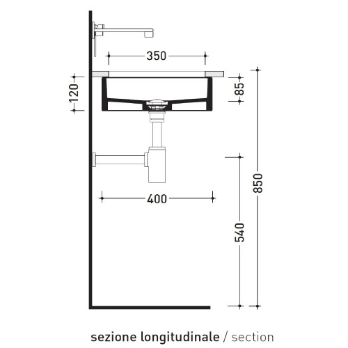 Lavabo sottopiano Miniwash 60 cm - Flaminia