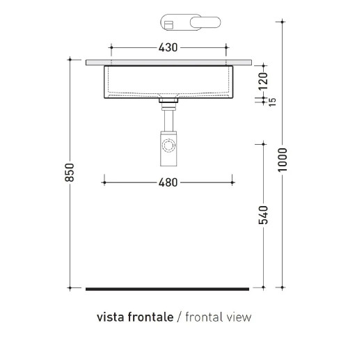 Lavabo sottopiano Miniwash 48 cm - Flaminia