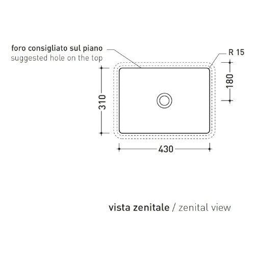 Lavabo sottopiano Miniwash 48 cm - Flaminia
