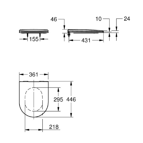 Coprivaso con Chiusura Rallentata Essence Bianco Lucido - Grohe | Megl