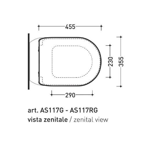 Coprivaso Slim con Chiusura Rallentata Astra Bianco Lucido - Flaminia