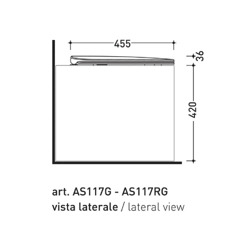 Coprivaso Slim con Chiusura Rallentata Astra Bianco Lucido - Flaminia