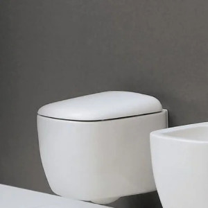 Coprivaso Avvolgente con Chiusura Rallentata Monò Bianco Lucido - Flam 2