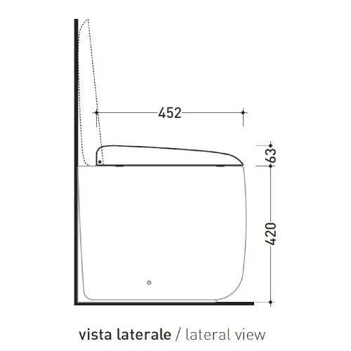 Coprivaso Avvolgente con Chiusura Rallentata Monò Bianco Lucido - Flam