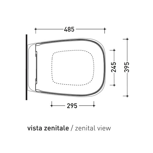 Coprivaso Slim Fluo Bianco Lucido con Chiusura Rallentata - Flaminia |